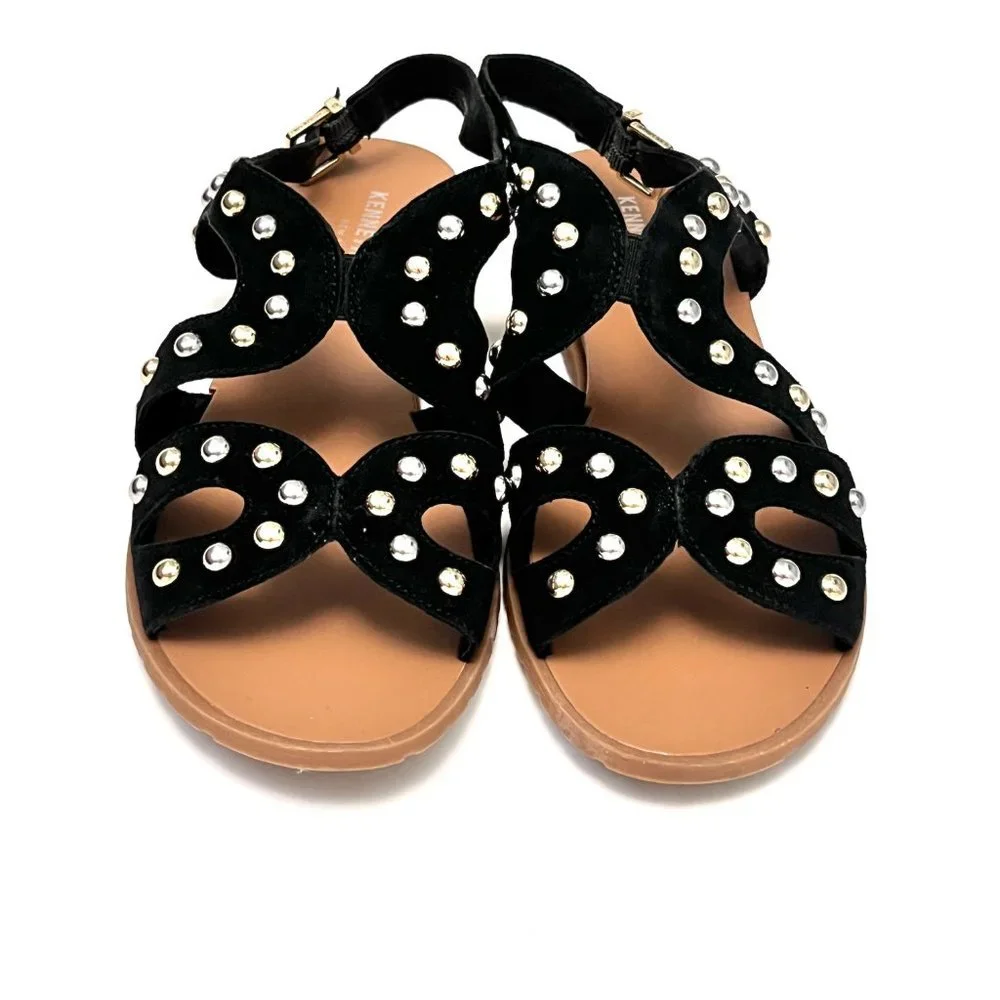 Kenneth Cole Leather Studded Strappy Sandals Women’s Size 7.5